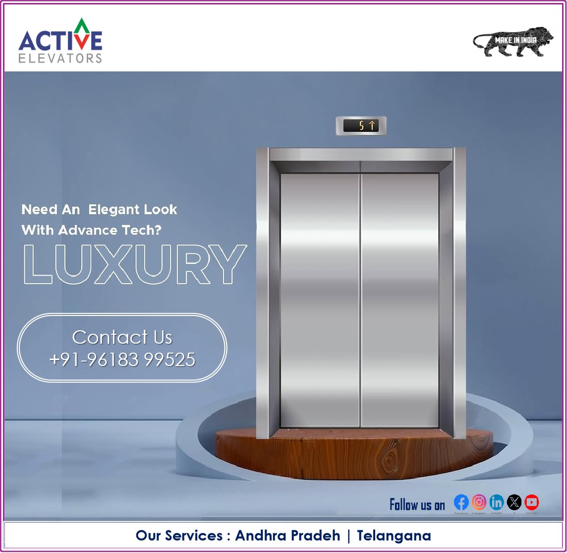 ACTIVEELEVATOR1's tweet image. NEED AN ELEGANT LOOK WITH ADVANCED TECHNOLOGY ? Contact "ACTIVE ELEVATORS" 

#activeelevators #activeelevatorsap #activeelevatorshyd #elegantlook #advancedtechnology #impprovedtechnology #updatedversion #modernstyle #fabulouslook #lessmaintenance #elevatorinstallation  ⏫🚻⏬.