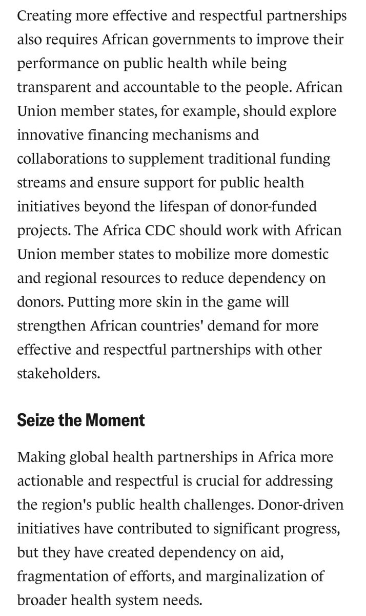 My mom says I had “great foresight” writing this article in April 2024

Honestly, anyone who has studied or worked in public health can see what’s wrong with “global health partnerships” from Day 1. We/our leaders often just choose to look away

thinkglobalhealth.org/article/rethin…