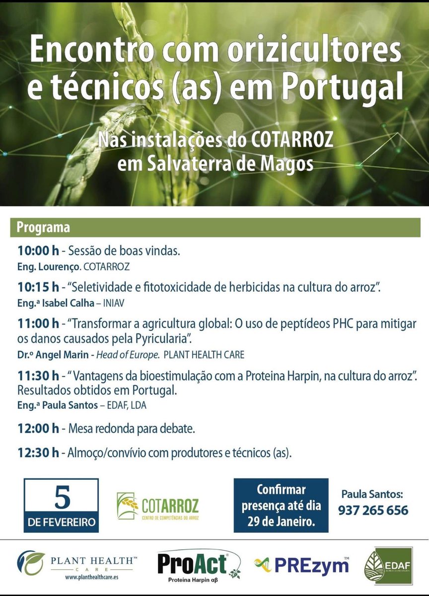🌱 ¡No te lo pierdas! 🌱
Hoy a las 11:00 (Portugal) / 12:00 (España), el Dr.Ángel Marín <a href="/angelmarin79/">Angel P. Marin</a>  hablará sobre:
🟢 "Transformar la agricultura global con péptidos PHC"
📍 COTARROZ – Salvaterra de Magos, Portugal
#AgriculturaSostenible #PeptidesByPHC