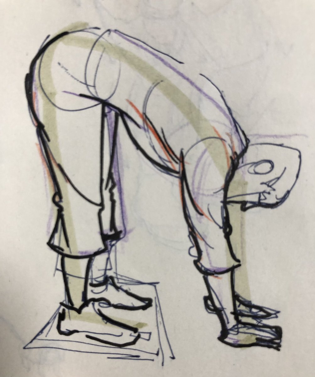 putilabo's tweet image. 本で勉強しながら描いてて。
無印ノートにマーカーと色鉛筆とボールペンで練習してるけど。
つい形としわ拾ってしまうねー。細かいとここだわるとバランス忘れたりする
明日またビッグシェイプ練習しよー。