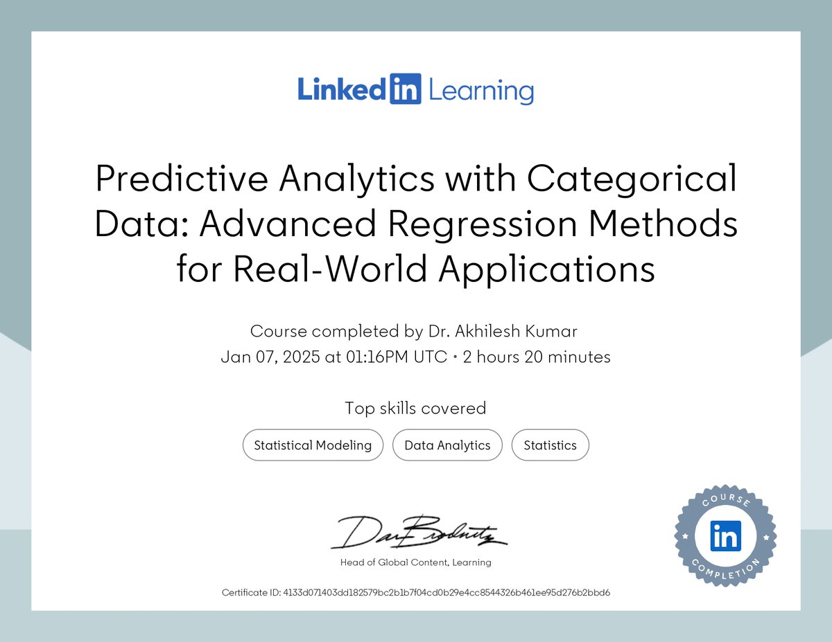 AkilesshKummar's tweet photo. Predictive Analytics with Categorical Data: Advanced Regression Methods for Real-World Applications

#python #pythonprogramming #machinelearning #data #machinelearningalgorithms #dataanalytics #dataanalysis #statistics #statisticalmodelling https://t.co/rSnxQbIBRF