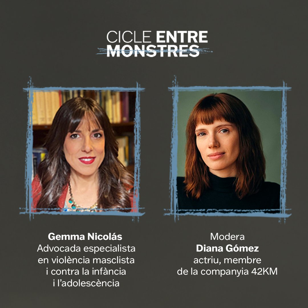 Teatre Akadèmia (@teatreakademia) on Twitter photo Avui, després de la funció, podràs aprofundir en el tema d’#EntreMonstres🏠 amb la Gemma Nicolás, advocada especialista en violència masclista i contra la infància i l’adolescència, <a href="/dianagmz7/">Diana Gómez</a> (moderadora) i l’equip artístic de l’espectacle.
🎟️ teatreakademia.cat/espectacle/ent… Avui, després de la funció, podràs aprofundir en el tema d’#EntreMonstres🏠 amb la Gemma Nicolás, advocada especialista en violència masclista i contra la infància i l’adolescència, <a href="/dianagmz7/">Diana Gómez</a> (moderadora) i l’equip artístic de l’espectacle.
🎟️ teatreakademia.cat/espectacle/ent…