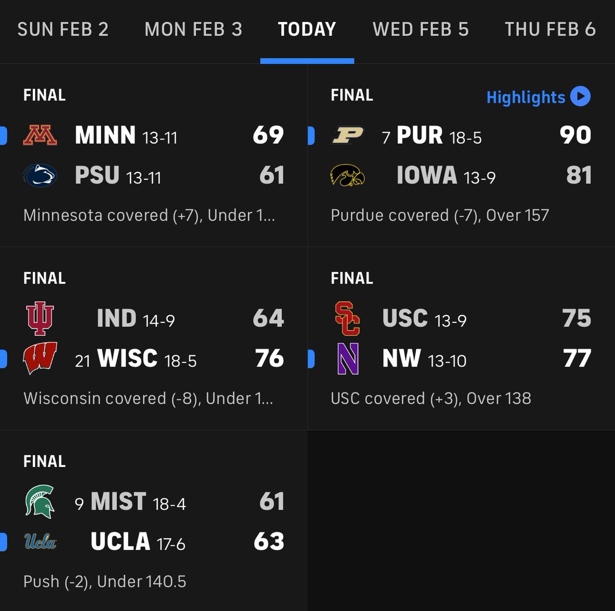 Casual Big Ten tweet media