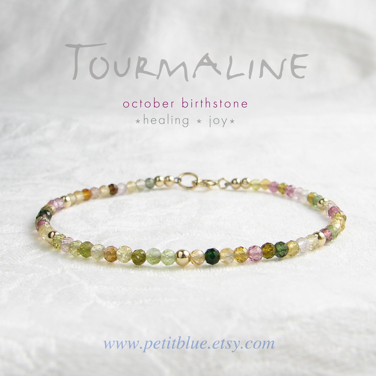 JewelryByMikako's tweet image. October Birthday ~ Dainty Rainbow Tourmaline Bracelet ~ 2.5mm or 3mm ~ October Birthday Gift ~ Multi Color ~ Layering Bracelet tuppu.net/d17f7c1e  #StackableBracelet