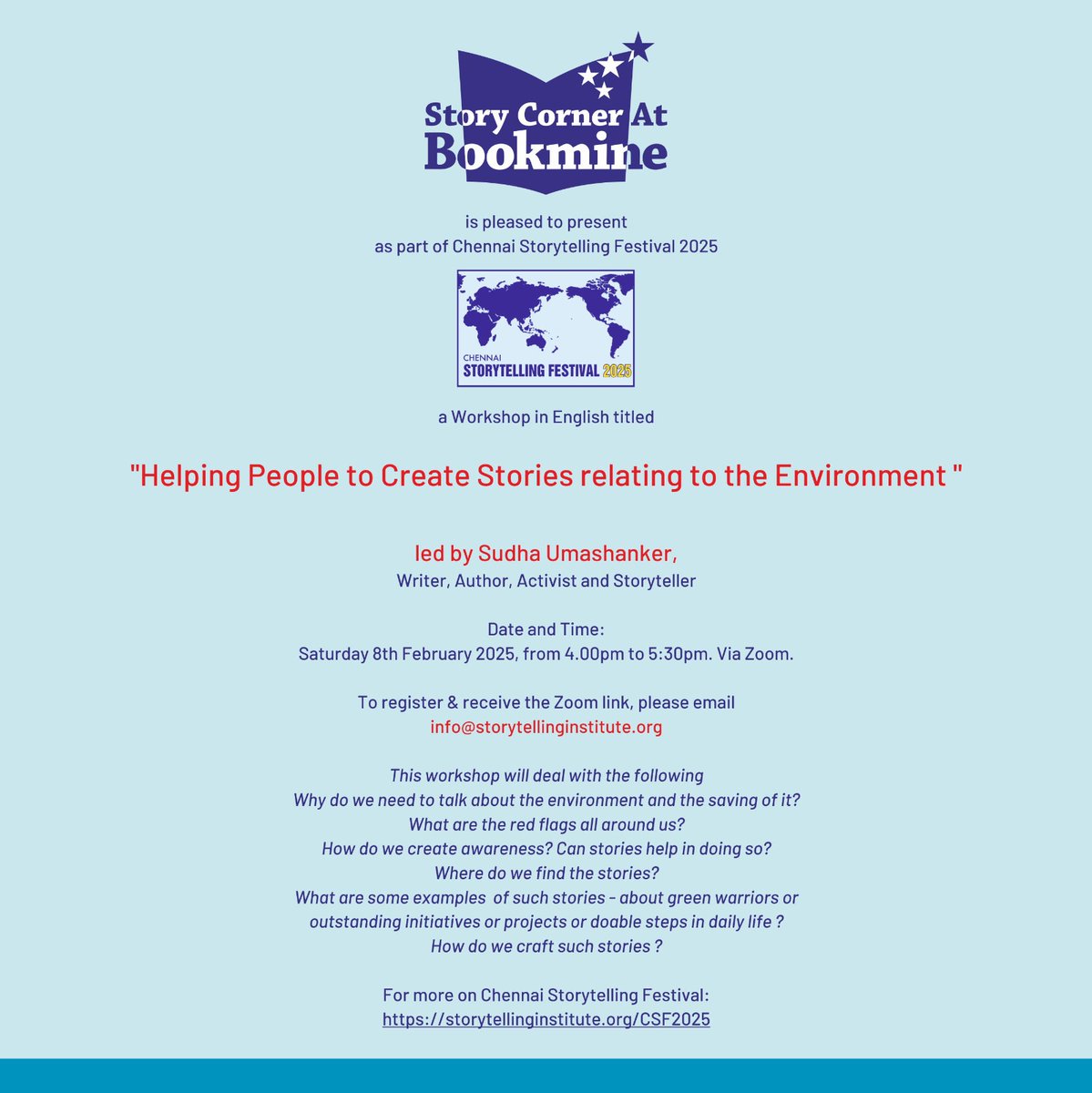 Stories are very handy when it comes to messaging.I am giving a workshop on Helping people to create stories relating to the Environment. And thereby raise awareness #environment #protection #awareness