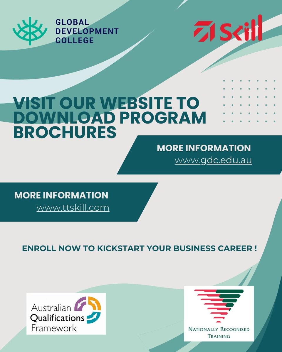 gdc_college's tweet photo. Advance your career with a Diploma of Business from @GdcCollege &amp; @TTSkillGlobal!
Ideal for leaders, business owners, HR managers, and students. 
Visit https://t.co/jkh9mVdBtl to learn more &amp; download program brochures!
#BusinessDiploma #CareerGrowth #Education #GDC #Upskilling https://t.co/6YEG2mg7Ap