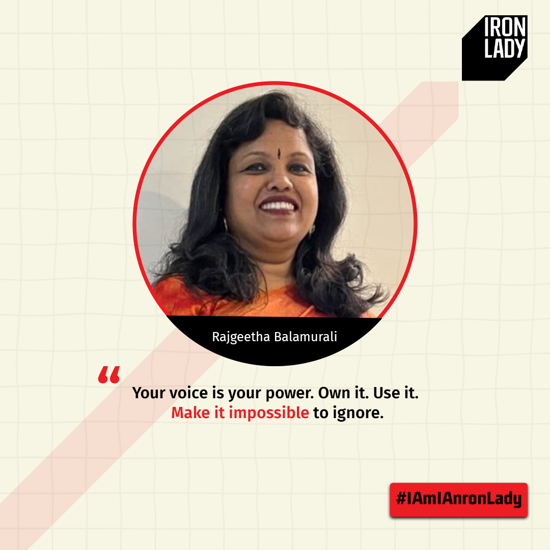 Challenges can silence you—if you let them.
Rajgeetha Balamurali thought hard work would speak for her. But real power? It’s in your voice
 Ready to amplify your voice? Join the Iron Lady Masterclass! 👉 zurl.co/YbasG

#IronLady #IronLady1CRClub