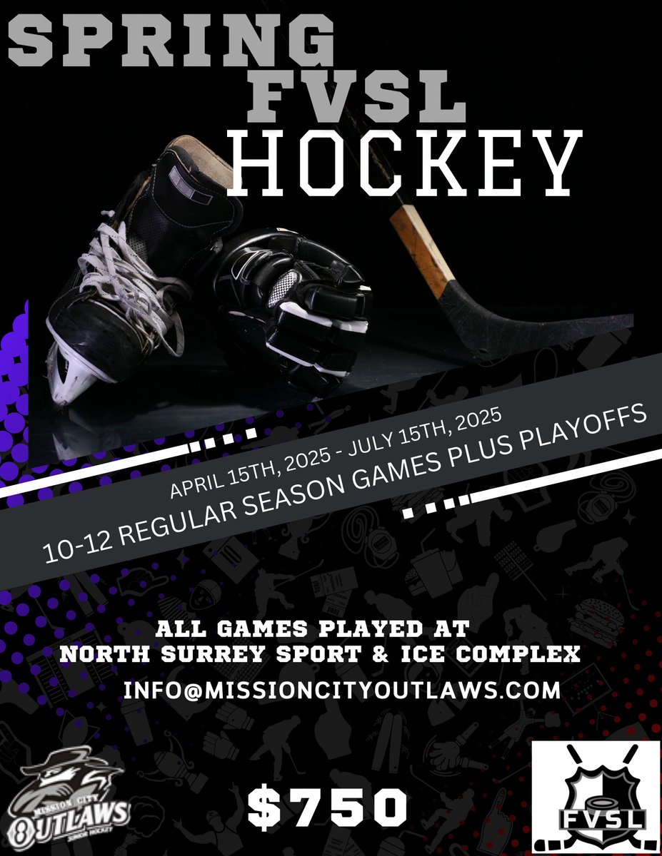 The Outlaws are putting a team in the FVSL! Registration is $750 and includes 10-12 regular season games plus playoffs. For more info email info@missioncityoutlaws.com