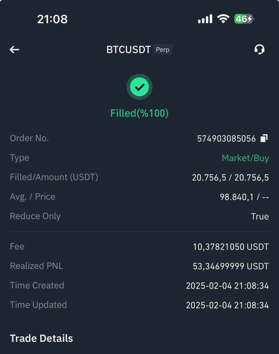 📌

#CASHCONTROL COPY DE BİR İŞLEM DAHA KAPANDI

26  DA 26  BAŞARILI İŞLEM 

#BTC #kripto #copytrading #BORSA #Bitcoin #ETH #Blockchain #kriptopara #Binance