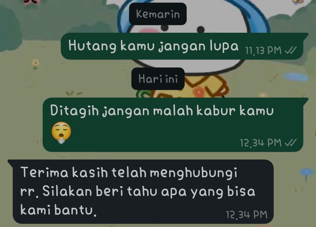 mingiracle's tweet photo. Pas ditagih malah yang balas bot. Eeq lah https://t.co/6ODUacCrpK
