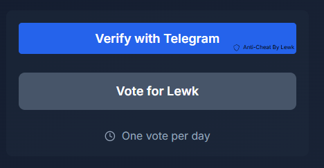 lewkcom's tweet photo. To ensure fairness, we’ve replaced the regular captcha with Telegram verification and added another layer of protection to keep the competition fair and secure. https://t.co/R2OOAOI97E