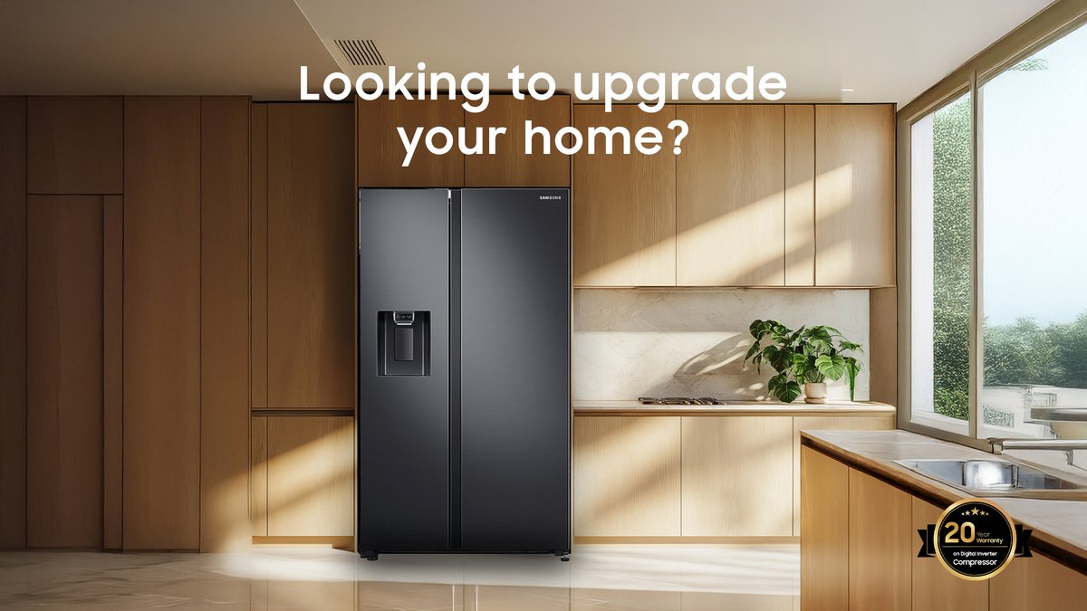 SamsungMobileTz's tweet image. Sleek, seamless, and stealing the spotlight. Who knew a fridge could be this elegant with the #SidebySideRefrigerator. 

Learn more: spr.ly/6014xFebn