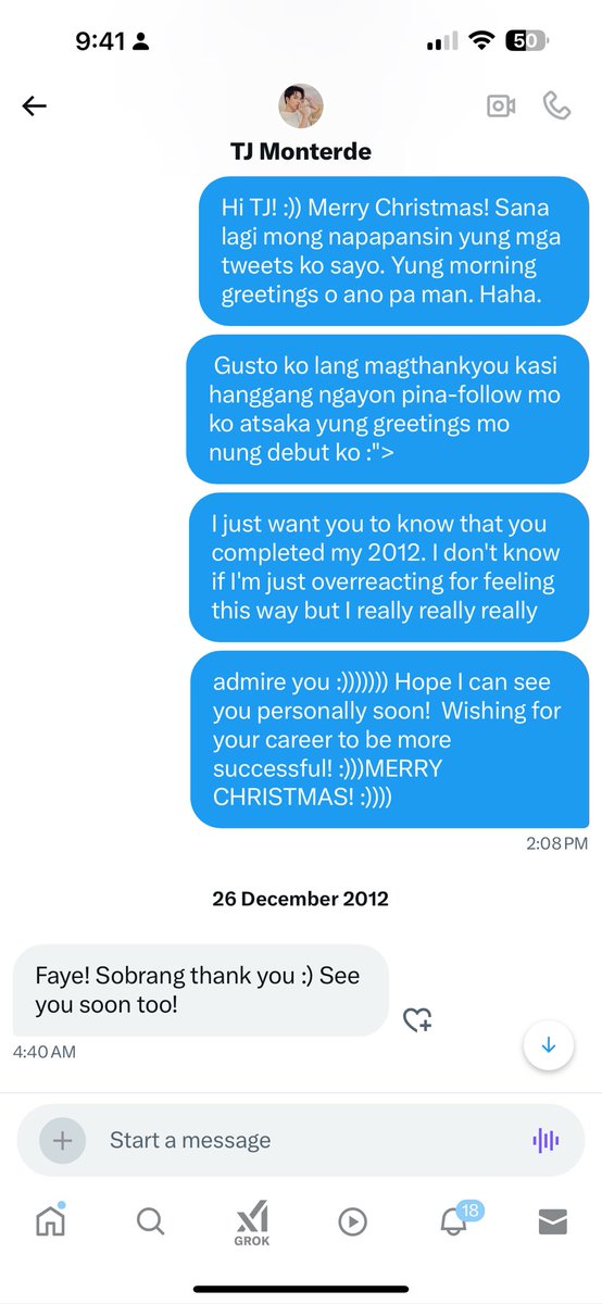 peydimaano's tweet photo. @tjmusicmonterde 

Ilan gabi na ako umiiyak dahil pinangako ko sa sarili ko manunuod ako ng concert mo pero ind ako nakauwi ng Pinas. Ikaw pa din ang first love ko 😭😭😭 Mula noon, hanggang ngayon lagi ko talaga pinagmamalaki na naguumpisa ka pa lang, alam ko na sobra ka sisikat https://t.co/EXPM5OqFUD