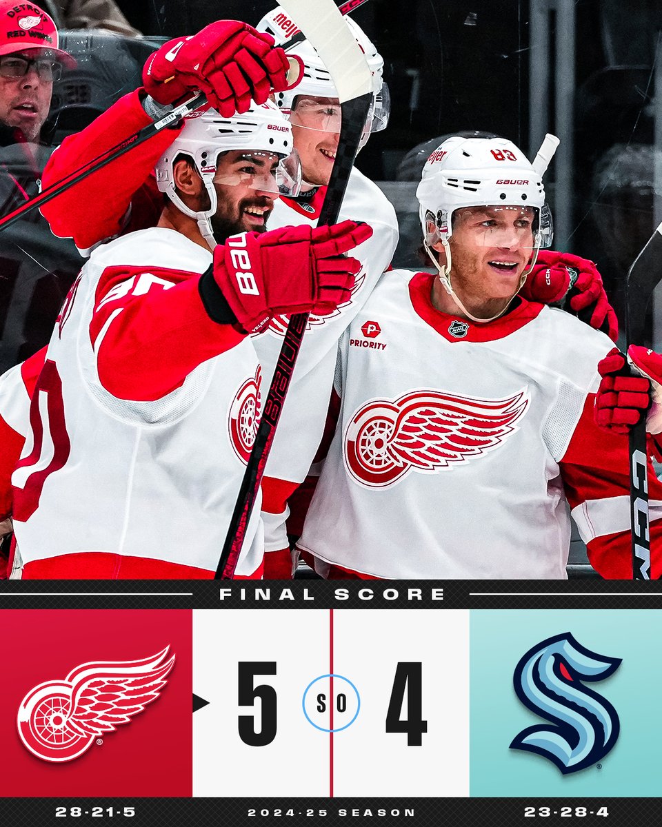 SEVEN STRAIGHT WINS FOR THE RED WINGS!!