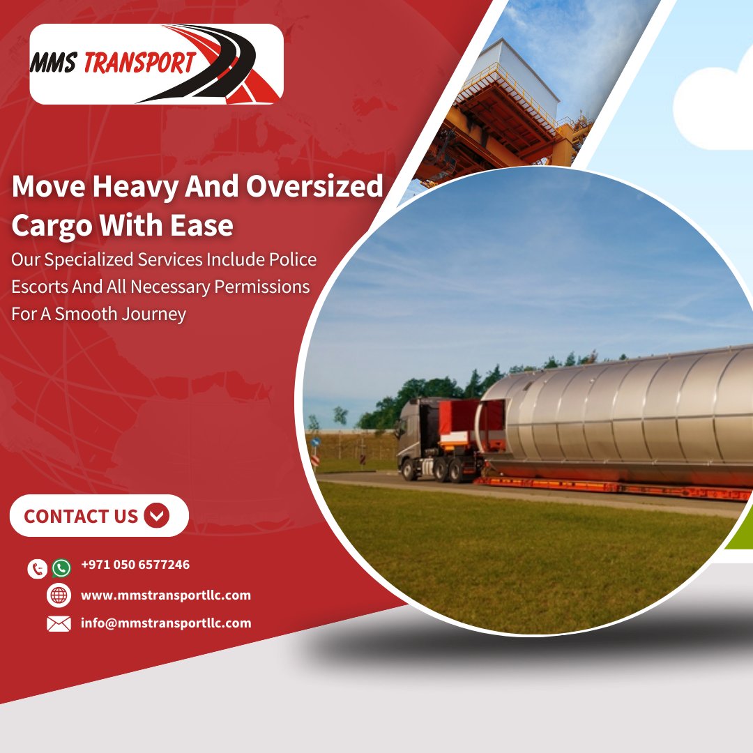 Transportuae's tweet photo. Move heavy and oversized cargo effortlessly with MMS Transport! We handle police escorts, permissions, and safe delivery for a smooth journey.
https://t.co/No9PL87tS4
#HeavyCargo #OversizedTransport #MMSLogistics #SafeTransport #EfficientShipping #PoliceEscort https://t.co/1IabkWXZlR