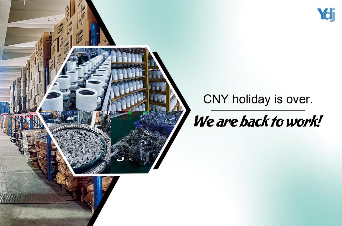 YdjLight's tweet image. Happy to be back after CNY holiday! We’re now open for business and ready to serve. New and old friends, feel free to reach out—we’re here to help!

#YDJLight #LEDGeneralLighting #LEDLamp #Ecodesign #LEDLampFactory #LEDLampManufacturer #LEDLightSupplier #LEDFlexiableManufacture