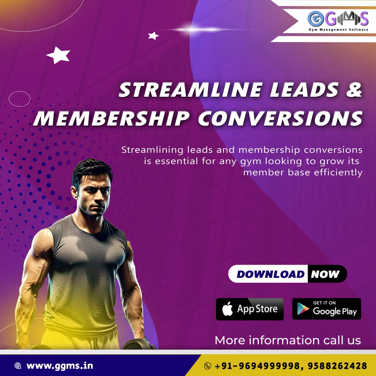 GGMSGYM's tweet photo. Streamline leads and membership conversions with GGMS. Our software empowers gyms to efficiently grow their member base. #GymManagement #ggmswithyou #gymmanagementsoftware #softwareforgymowner #gymowner #MembershipGrowth #LeadConversion #FitnessBusiness #CloudBasedSoftware https://t.co/L3CK5EqoJc