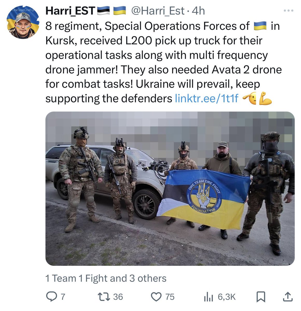 4h = 75 likes from 150k followers, this platform is working wonders for the defenders we try to constantly help (sarcasm)! We need #fellas #Nafofellas to support us and help to retweet, comment some of our posts! We raised $100 in last 24h, but have many requests for drones etc!