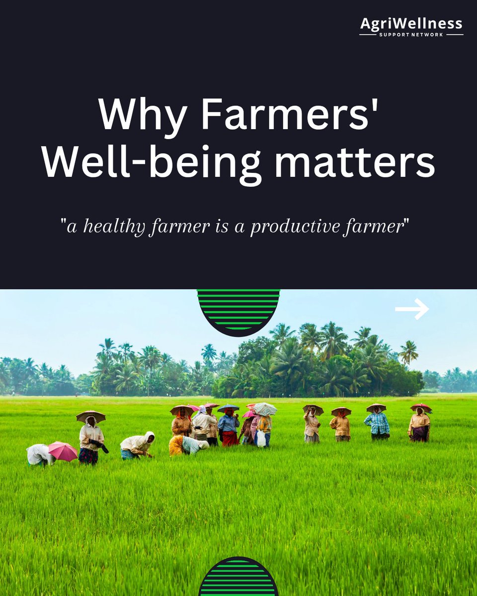 AgriWellnessnet's tweet photo. 💡 Did You Know? 

Farmers are among the most hardworking yet overlooked professionals when it comes to mental health support.
 
🔹 Many farmers experience burnout, anxiety, and even depression but don’t seek help. 
🔹 A healthier mindset = better farm productivity. https://t.co/2EyPKIgm3F