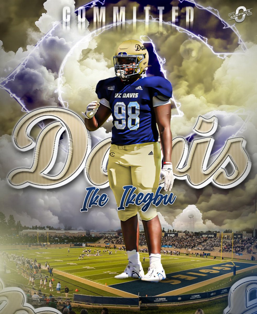 Ike Ikegbu 🇳🇬 (@ike_ikegbu) on Twitter photo After a great visit last weekend, I’m happy to announce my commitment and signing to <a href="/UCDfootball/">UC Davis Football</a>! GO AGGIES!
<a href="/CoachJerryBrady/">Jerry Brady</a>
<a href="/Coach_CoombsUCD/">Matt Coombs</a>
<a href="/CoachChapatte/">Taylor Chapatte</a>
<a href="/Coach_Ohout/">Coach O</a>
<a href="/BaizCoach/">@coach_baiz</a>
<a href="/ARCBeaverBall/">American River College Football</a> After a great visit last weekend, I’m happy to announce my commitment and signing to <a href="/UCDfootball/">UC Davis Football</a>! GO AGGIES!
<a href="/CoachJerryBrady/">Jerry Brady</a>
<a href="/Coach_CoombsUCD/">Matt Coombs</a>
<a href="/CoachChapatte/">Taylor Chapatte</a>
<a href="/Coach_Ohout/">Coach O</a>
<a href="/BaizCoach/">@coach_baiz</a>
<a href="/ARCBeaverBall/">American River College Football</a>