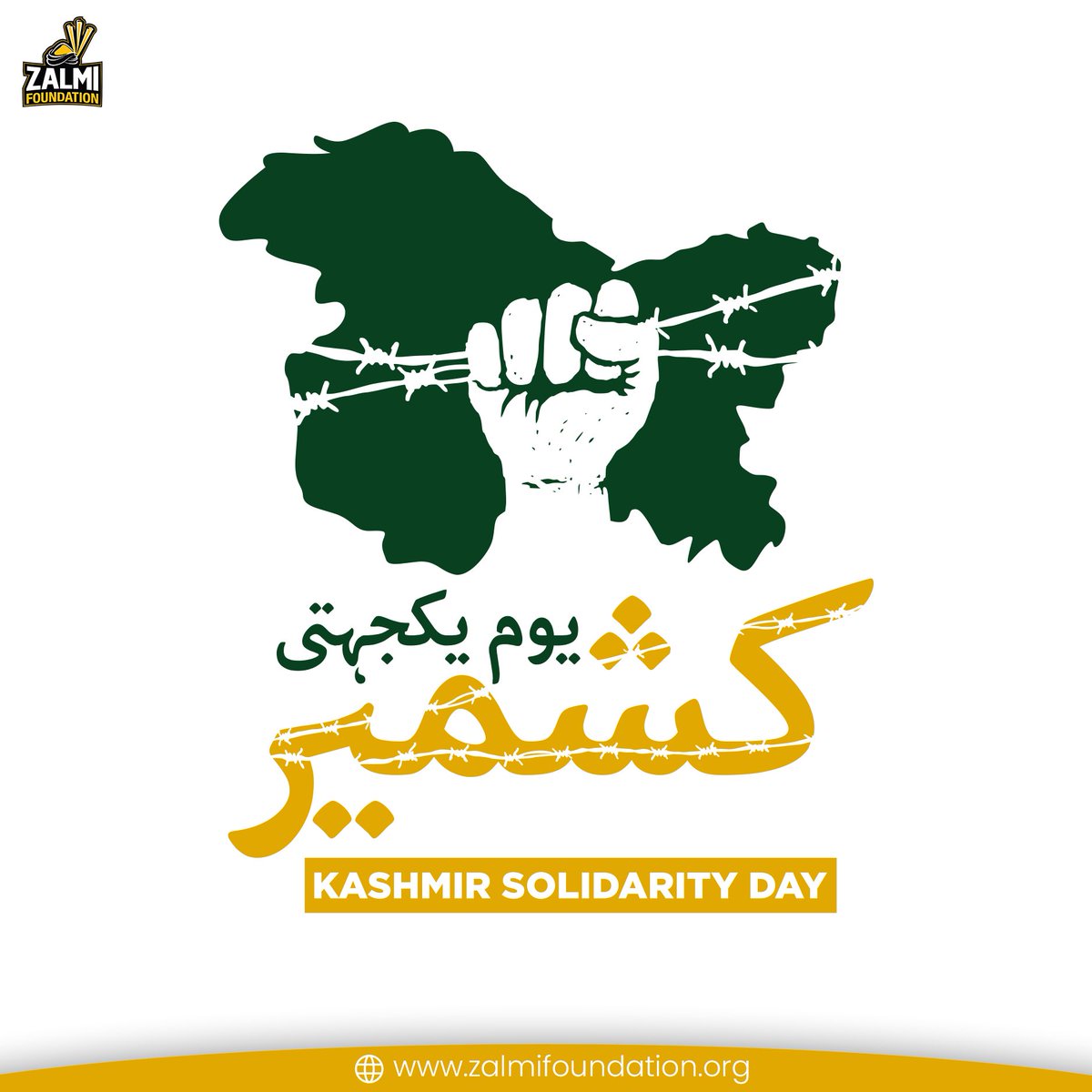 FoundationZalmi's tweet photo. On 5th February, we stand united with the people of Kashmir and support their right to peace, prosperity, and freedom 🙌
#Zalmi #ZalmiFoundation #BringingBackSmiles #KashmirSolidarityDay https://t.co/xAYsPLqdBF
