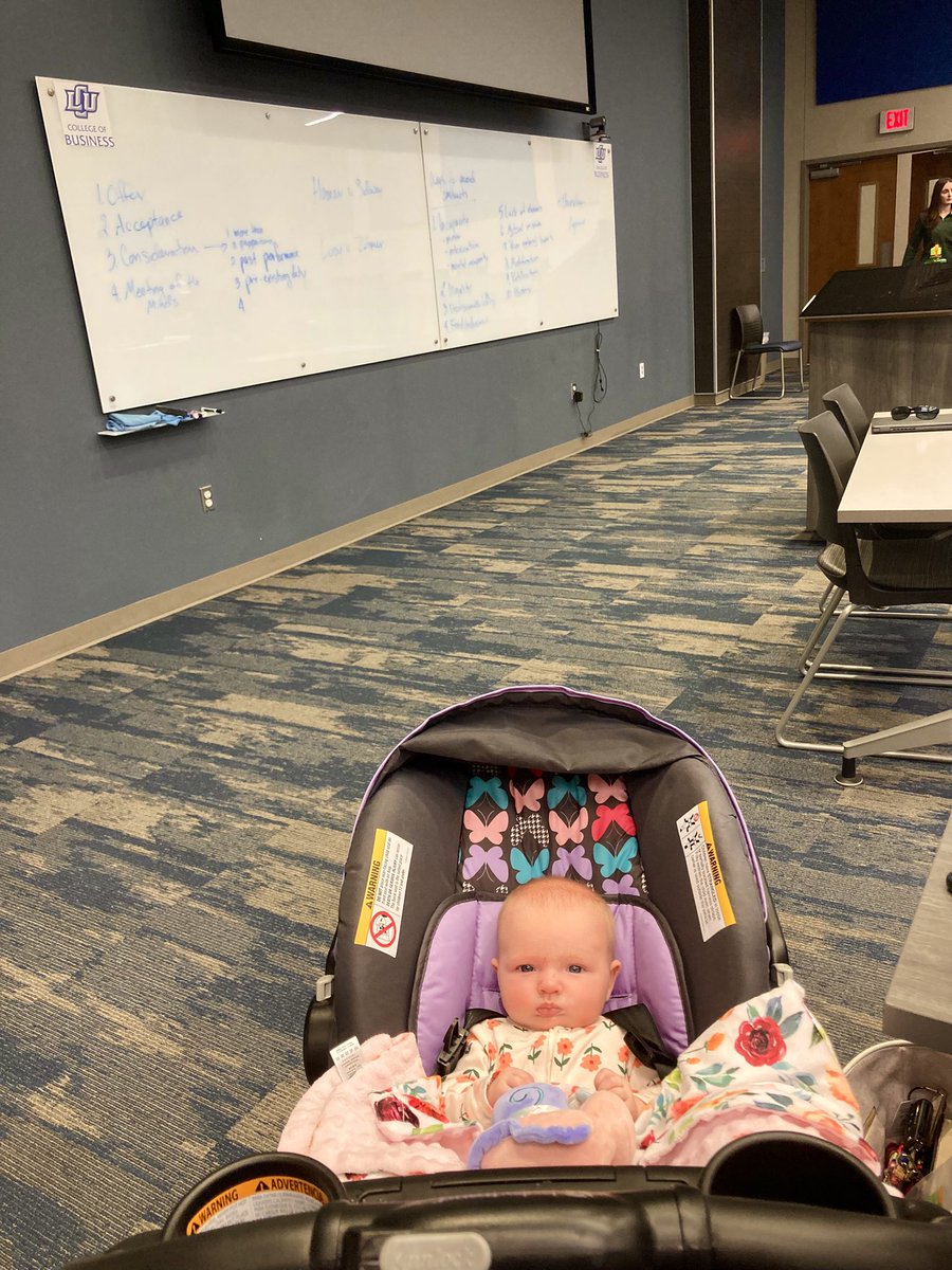 KVPTexas's tweet photo. Little Miss joined me in @LCU_Business Law today! She learned all about adequate consideration in contracts! #teenyprof #teenyscholar #futureChap #teenylaw https://t.co/UWE8vJlGmC