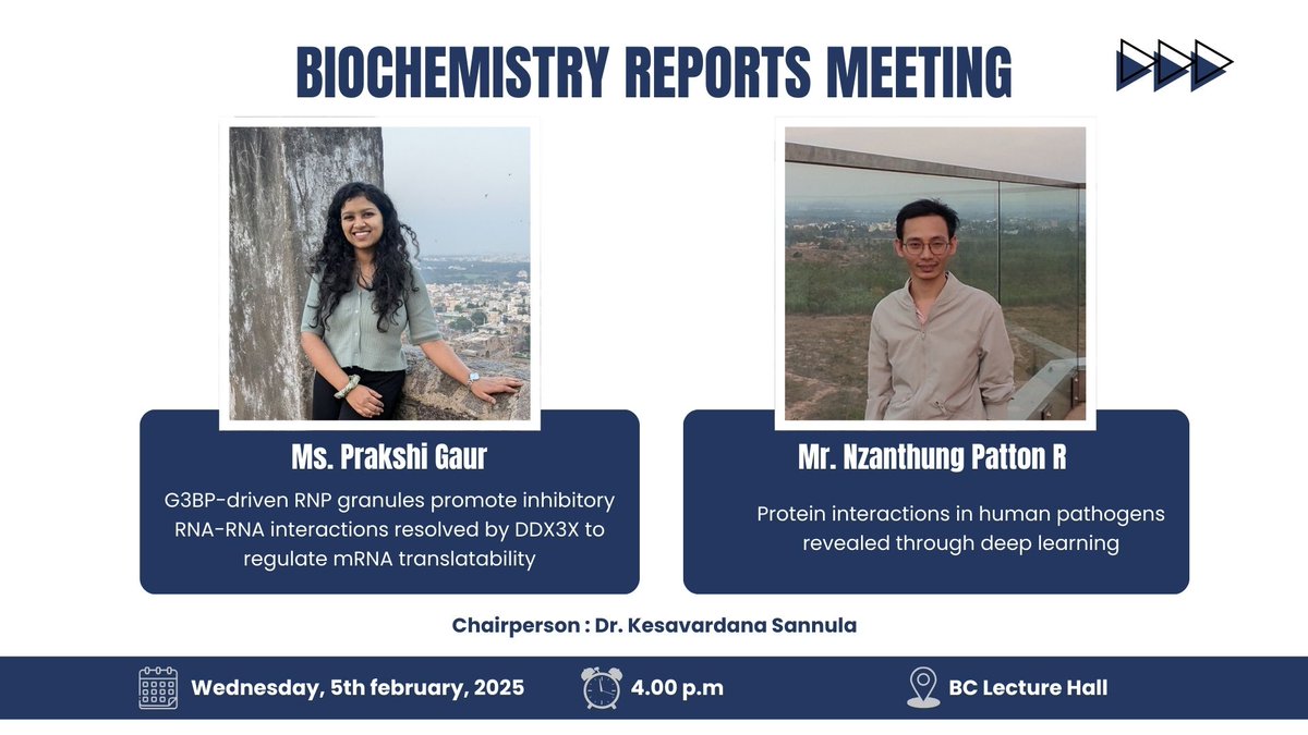 The Biochemical Society (@bics_iisc) on Twitter photo Everyone is invited to attend the biochemistry reports meeting today. For details, check below. <a href="/GaurPrakshi/">Prakshi Gaur</a> Everyone is invited to attend the biochemistry reports meeting today. For details, check below. <a href="/GaurPrakshi/">Prakshi Gaur</a>