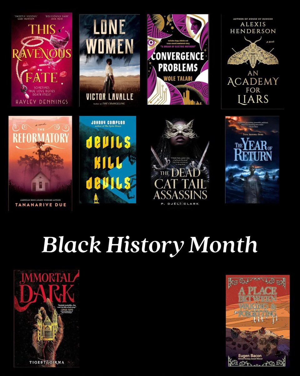 Celebrating Black History Month with authors &amp; books I've enjoyed and am reading!! Check these out!
#amreading #recommendedreads #blackhistorymonth #blacklivesmatter #blackauthorsmatter #horror #darkfantasy #folklore #history #bookstoread