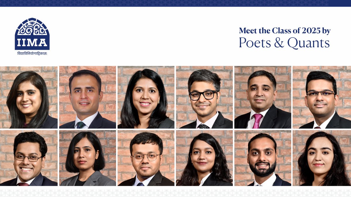 IIM Ahmedabad (@iimahmedabad) on Twitter photo The <a href="/PGPX_IIMA/">MBA-PGPX, IIM AHMEDABAD</a> Class of 2025 is a powerhouse of talent, ambition, and leadership!
We are happy that Poets&Quants has recognised standout students from both the Class of 2024 and 2025, highlighting their transformative journeys at IIMA.
Read more: poetsandquants.com/2025/01/31/mee… The <a href="/PGPX_IIMA/">MBA-PGPX, IIM AHMEDABAD</a> Class of 2025 is a powerhouse of talent, ambition, and leadership!
We are happy that Poets&Quants has recognised standout students from both the Class of 2024 and 2025, highlighting their transformative journeys at IIMA.
Read more: poetsandquants.com/2025/01/31/mee…