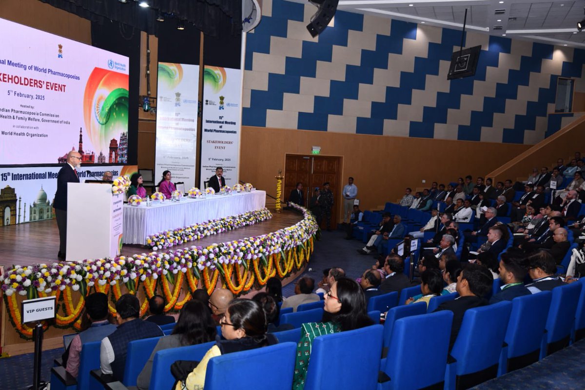 MoHFW_INDIA's tweet image. Today, Union Minister of State for Health and Family Welfare, Smt. @AnupriyaSPatel, reaffirmed India’s commitment to global pharmaceutical standardization & regulatory convergence at the 15th International Meeting of World Pharmacopoeias in New Delhi.
Hosted by the Indian…