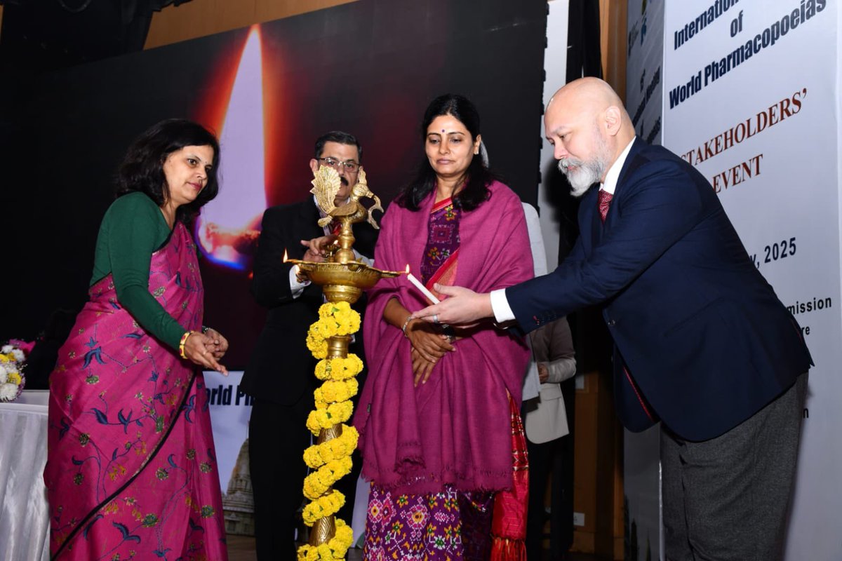 MoHFW_INDIA's tweet image. Today, Union Minister of State for Health and Family Welfare, Smt. @AnupriyaSPatel, reaffirmed India’s commitment to global pharmaceutical standardization & regulatory convergence at the 15th International Meeting of World Pharmacopoeias in New Delhi.
Hosted by the Indian…
