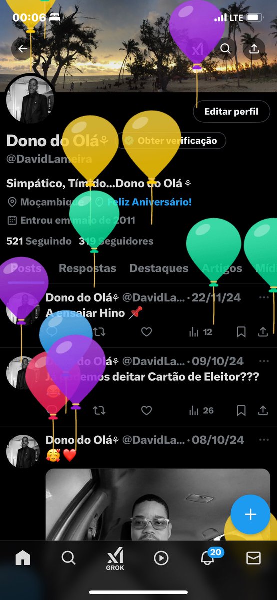DavidLameira's tweet photo. Hoje os balões sobem para mim🎉🎉🎉🎈🎈🎈🎈🎈🎊🎂 https://t.co/oPL2C8ZLV5