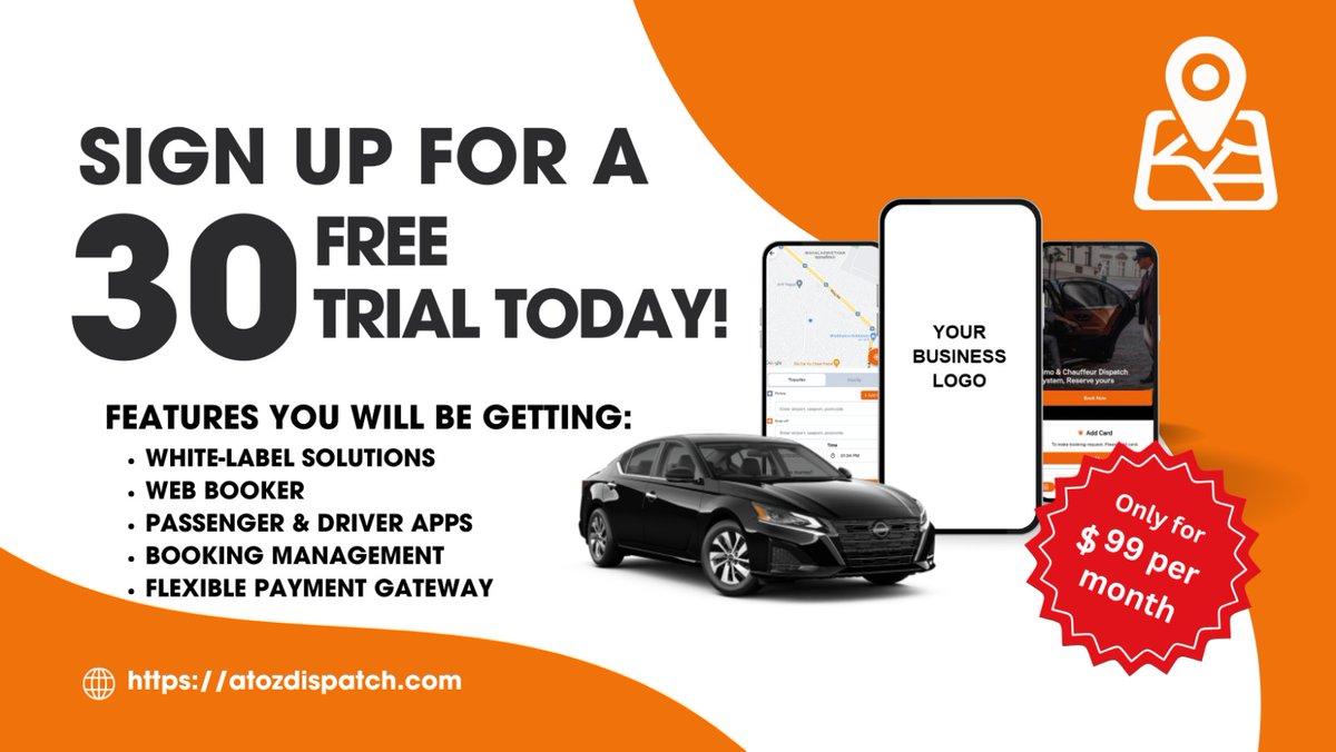 AZZDispatch's tweet image. A to Z Dispatch – The ultimate white-label dispatch solution with a web booker, driver &amp;amp; passenger apps!

 ✅ Ready Made
 ✅ Real-time tracking 
✅ Secure payments 
✅ Easy dispatching. 

Start your FREE trial now! 👉 atozdispatch.com/signup

#LimoDispatch #WhiteLabelSolution