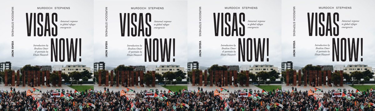 LeftEquator's tweet image. We are thrilled to announce the new book from Murdoch Stephens, "Visas Now! : Aotearoa’s response to global refugee emergencies"; with contributions by @Rizwangvl and @BehrouzBoochani 
Pre-order it here --&amp;gt; leftequator.github.io