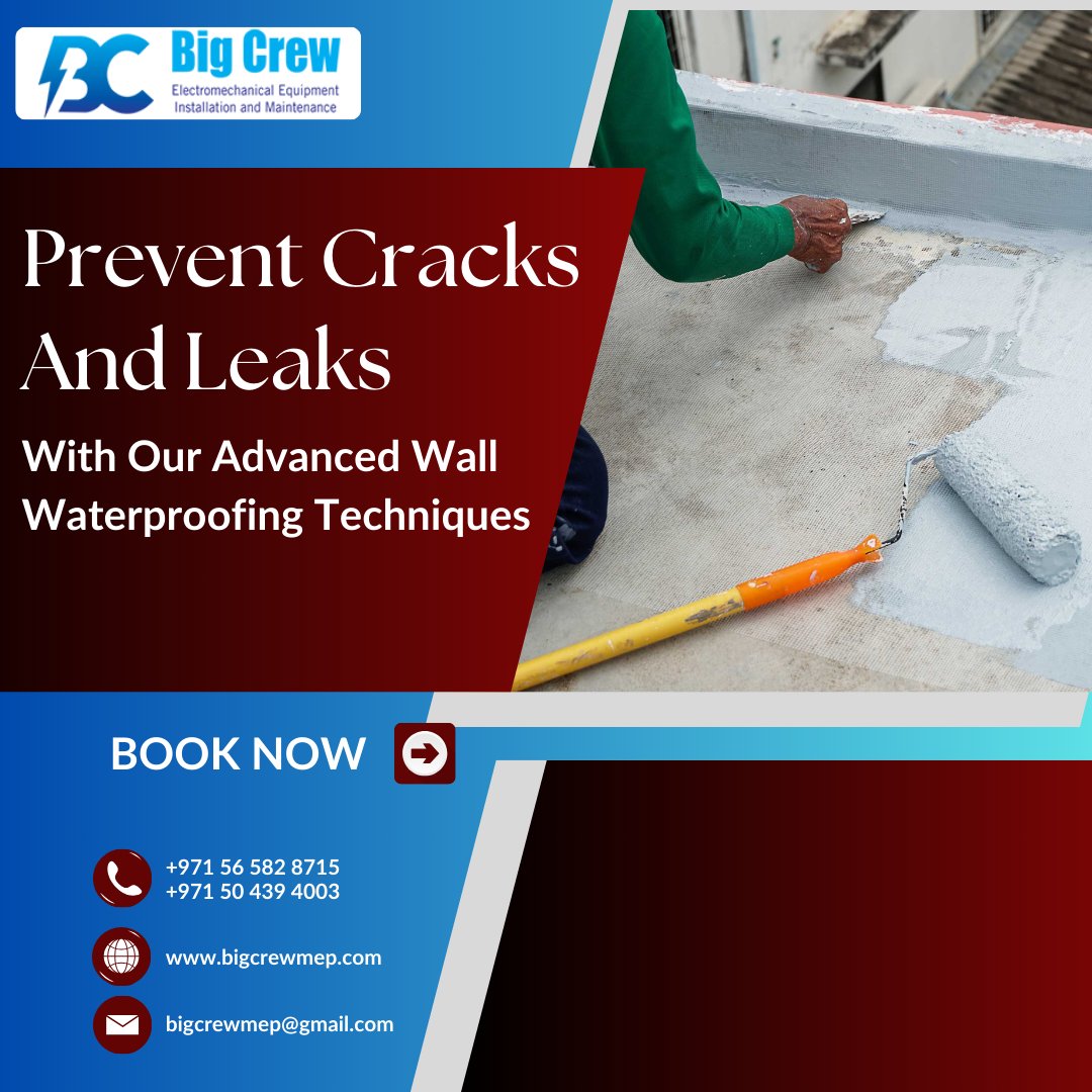 BigBigcrew's tweet photo. Prevent cracks and leaks with Big Crew’s advanced wall waterproofing techniques! Keep your home safe, dry, and damage-free with our expert solutions.
https://t.co/Biy0LAsRni

#Waterproofing #HomeProtection #LeakPrevention #WallWaterproofing #BigCrew #WaterDamage https://t.co/2BOz8ddYQ3