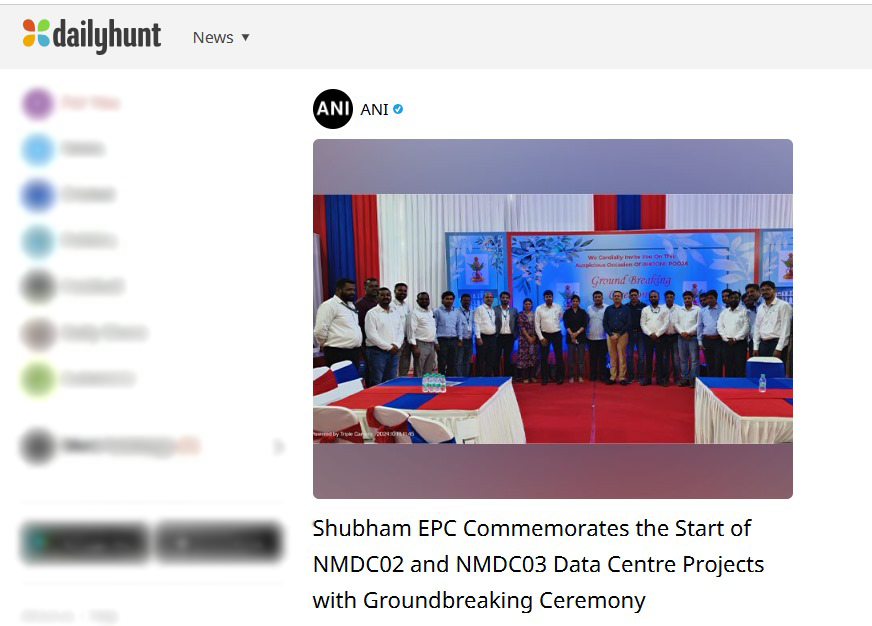 ShubhamEPC's tweet photo. Shubham EPC in the Spotlight!

We are proud to share that Shubham EPC has been featured in ANI News, The Tribune, Lokmat, Latest LY, Daily Hunt, and The Print! 
#ShubhamEPC #InTheNews 
#BuildingTheFuture #EngineeringExcellence #NationBuilding #ProudMoment https://t.co/EZbWPOXdRE