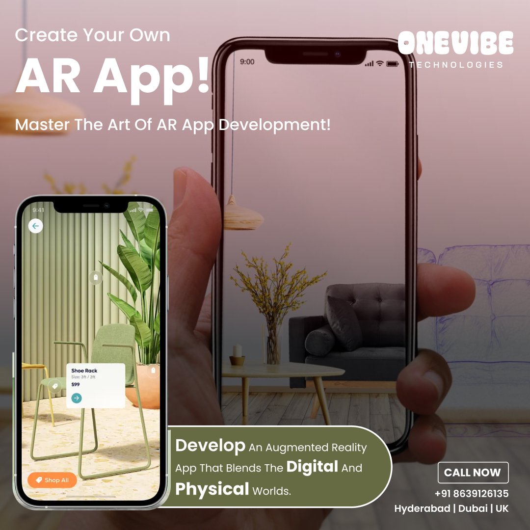 OneVibeTech's tweet photo. 🚀 Build Your Own AR App—Effortlessly!

From concept to reality, we help you create powerful AR experiences that transform industries. 🌍✨ Whether for gaming, retail, or enterprise, our expert team delivers next-gen augmented reality solutions tailored to your business. https://t.co/8CtBXnT93x
