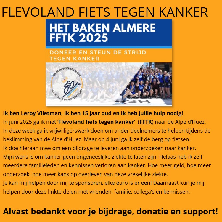 jvtcenter's tweet photo. Je kan mij helpen door mij te sponsoren, elke euro is er één! Daarnaast kun je mij helpen door deze link te delen met vrienden, familie, collega’s en kennissen. Doneer nu: https://t.co/K9tG5iBf5q #doneer , #tegenkanker , #alpedhuez https://t.co/Nhs6Kcp8Qw