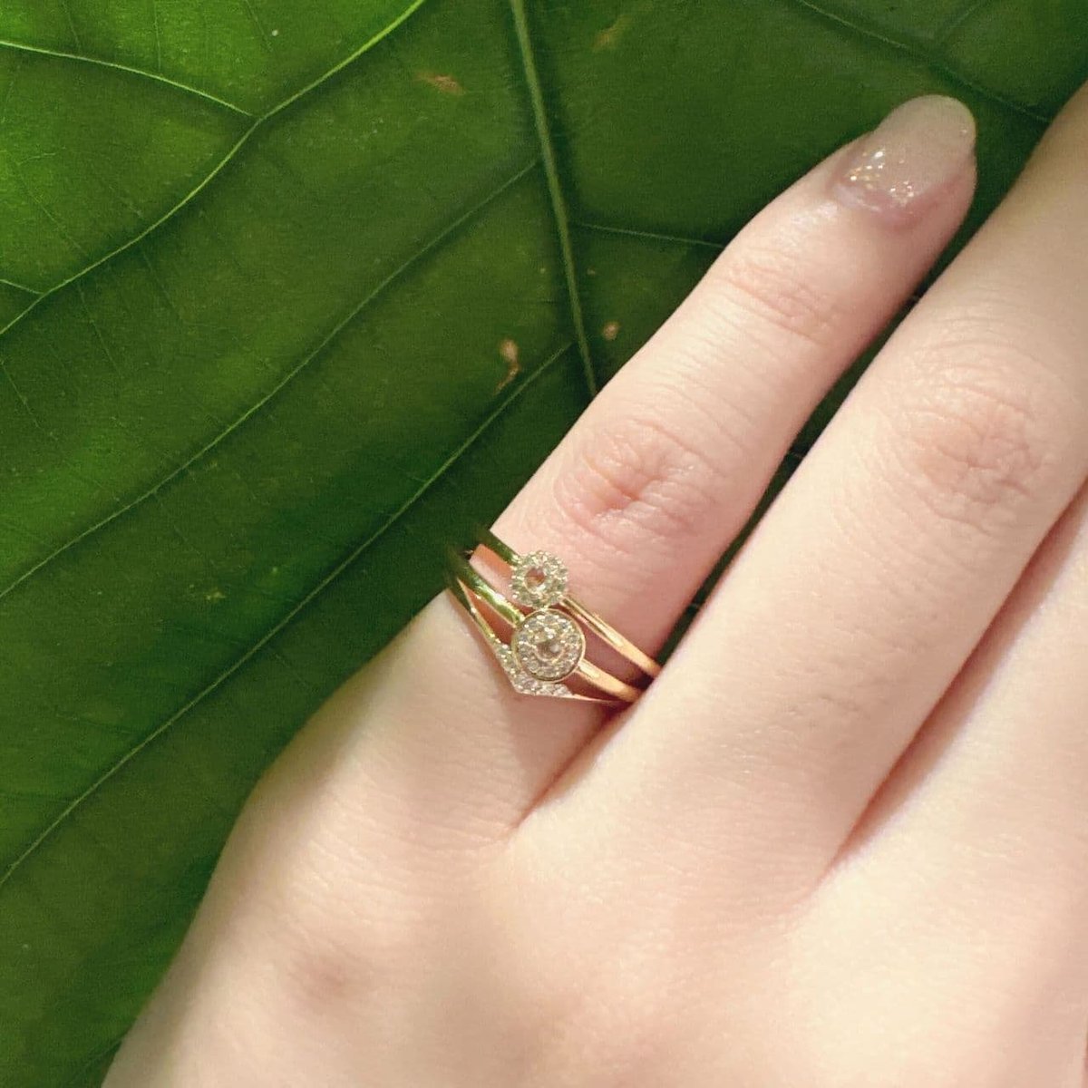 美品　オレフィーチェ　カヌレ　リング　16号　ダイヤ　ローズカット　k18YG K18/Pt「カヌレ」リング｜【オレフィーチェ】Orefice オンライン