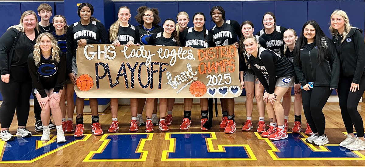 LADY EAGLES are playoff bound &amp; undefeated district champs—proud of how you’ve shared the ball, defended, rebounded, &amp; respected each other. Your willingness to WORK HARD, COMMIT, SACRIFICE, &amp; be LOYAL to each other has prepared you for future successes #EFND💙 #Going🏆TheGold🥇
