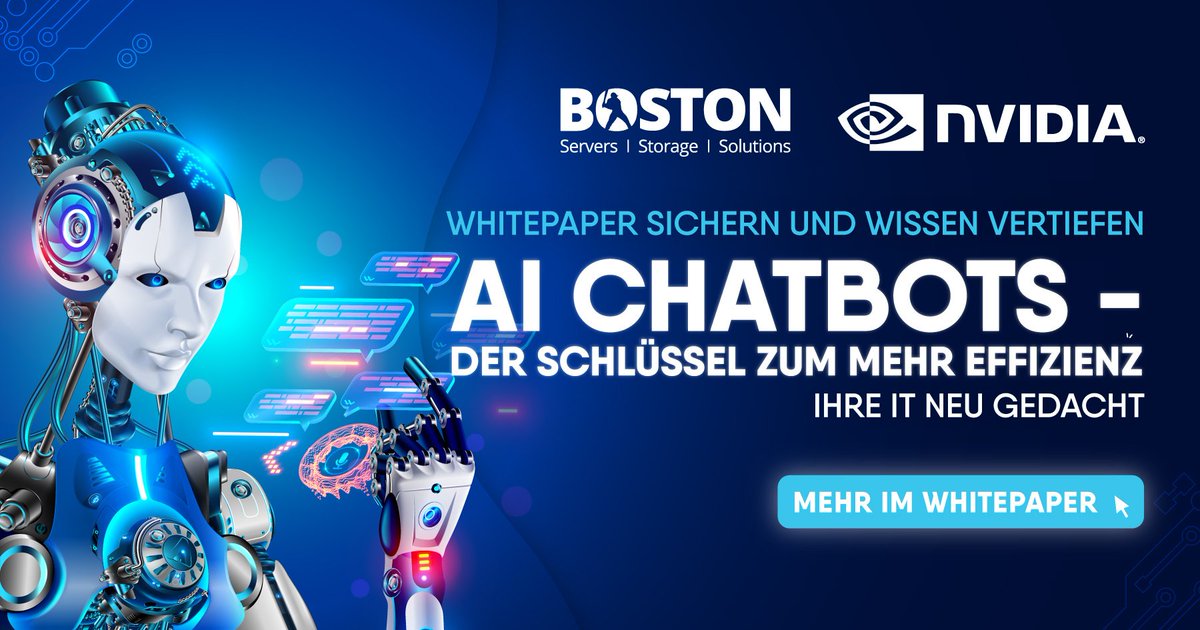 🚀 𝗥𝗔𝗚-𝗖𝗵𝗮𝘁𝗯𝗼𝘁𝘀: Smarter, schneller, sicherer
🔹 Echtzeit-Daten statt veralteter Modelle
🔹 40% schnellere Kundenanfragen
🔹 DSGVO-konforme Automatisierung

Boston stellt PoC-Hardware &amp; Experten-Support bereit.
📩 Kommen Sie bei Interesse auf uns zu

#KI #Chatbots #RAG