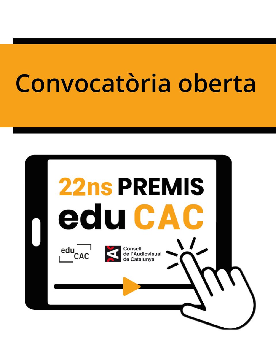 Ja està oberta la convocatòria per a la 22a Premis eduCAC! Consulteu l'enllaç 👇

📅 Fins al 14 de febrer (en línia) 
📅 Fins al 28 de febrer (presencial)

🔗 educac.cat/premis-educac/…

#AlsCentres
