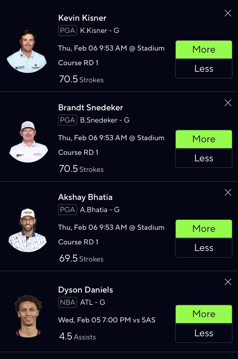 Waste Management Round 1
Prizepicks slip 👇