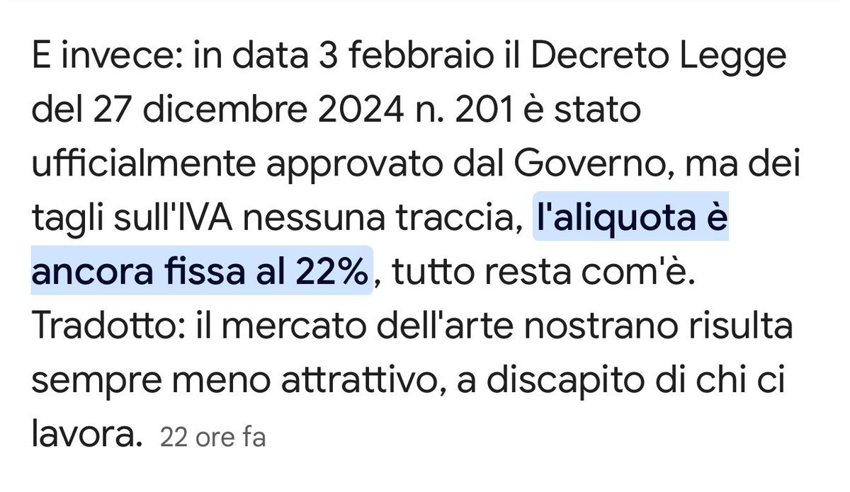 188e76's tweet photo. Non ci si puo’ credere….. altri paesi europei al 5 e al 7…. Italia indietro  tutta. Come tagliare le gambe all arte contemporanea nazionale https://t.co/hFuqNolOR6