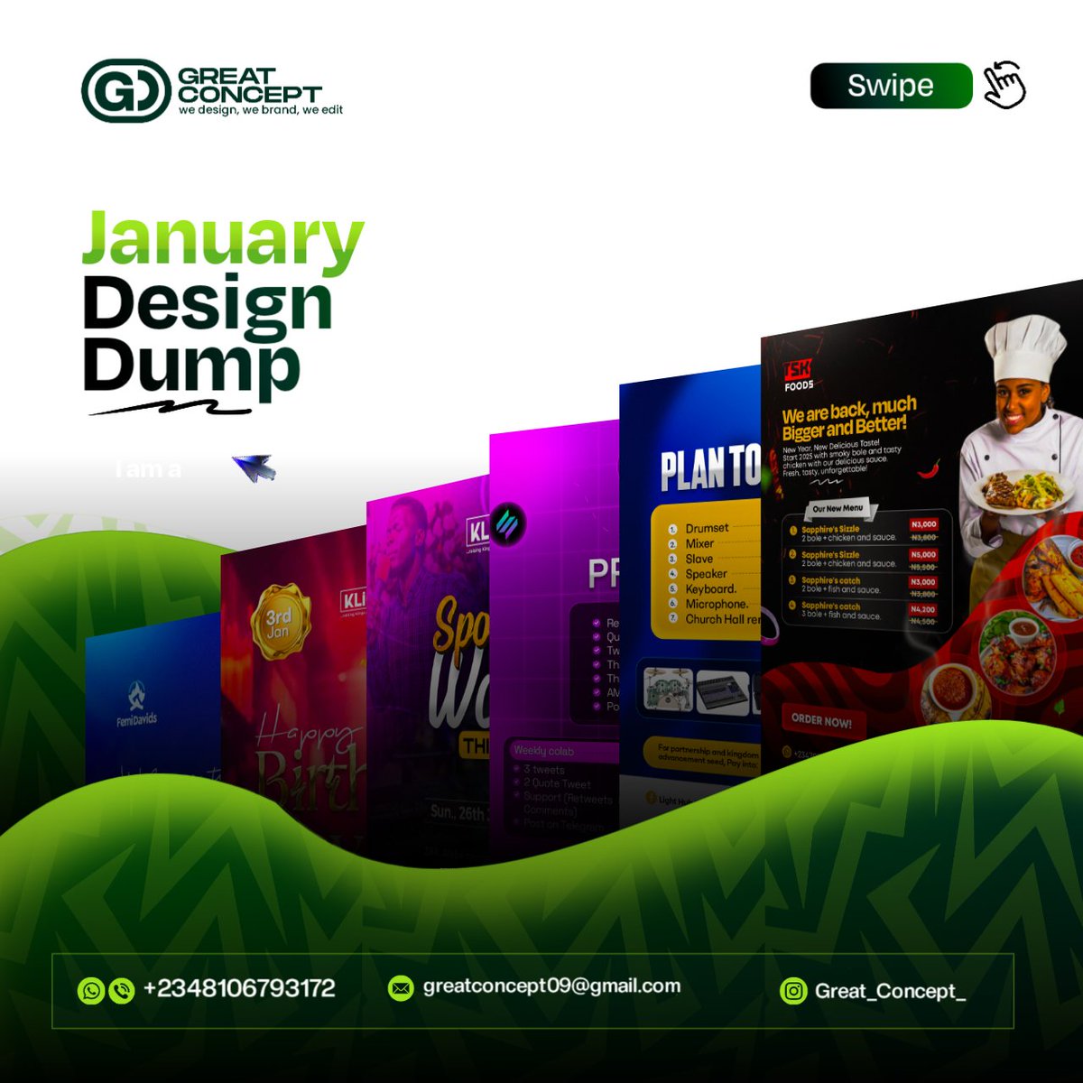GreatOlatunji's tweet image. Here are some designs I worked on this in January.

#Great_Concept
#Graphic_designer
#Flyer_design
#explorepage 
#viral
#Businessowners
#Affiliate_marketers