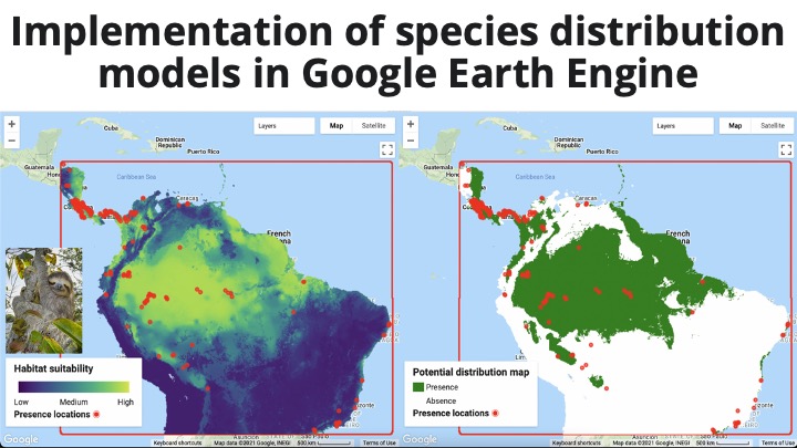 Implementation of species distribution models in Google Earth Engine 
Tutorial Link: youtu.be/TVP0hizr1wE
Paper Link: onlinelibrary.wiley.com/doi/10.1111/dd… 
The Full Course syllabus from this link: studyhacksgeospatial.com/google-earth-e…
#googleearthengine #SDM #gee #EarthEngine