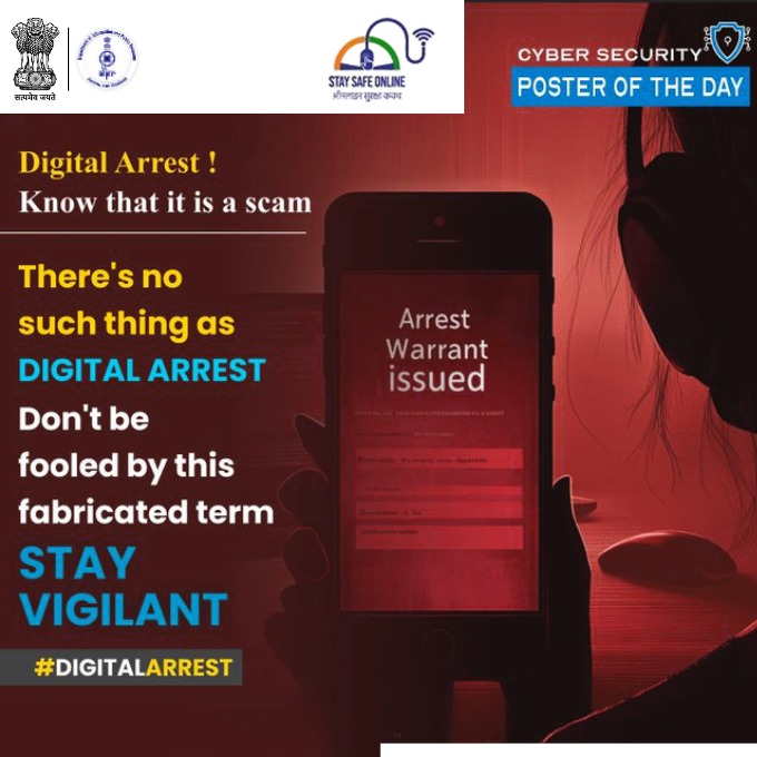 DICKishtwar's tweet photo. #Poster - Digital Arrest Know that It is a SCAM📱
#TrustedBrands #ISEA #SSO #BeAware #BeSecure #SafeDigitalIndia
#SAVEDIGITALJK
@diprjk https://t.co/y8IIpvRFtx