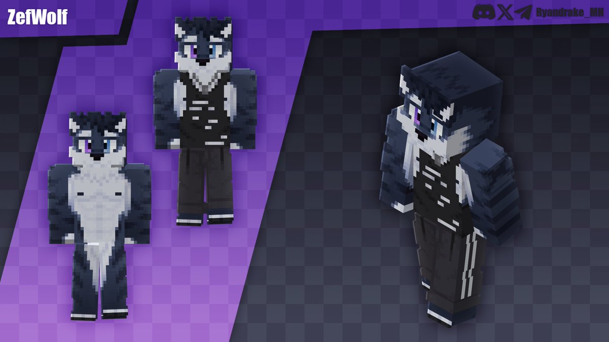 Zef_Wolf - Custom commission  

Order your own: 
ko-fi.com/c/45da7213da 

Thank you so much for your support! It really helps me continue creating skins

#minecraft #minecraftskin #furry #furryfandom #furryart #FurrySkin #skin #Commission #opencommission