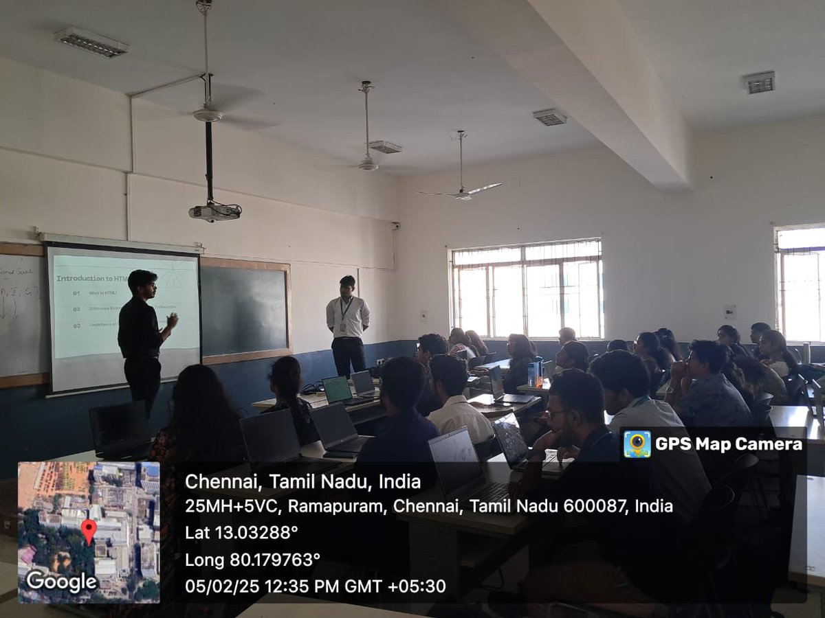 dscsrmrmp's tweet image. 🚀 What an incredible session at DSC today! 🎉 Big thanks to Ritesh &amp;amp; Badri for guiding us through building our own portfolio websites! 💻 

From mastering HTML, Tailwind CSS, &amp;amp; JavaScript to hands-on practice.
#WebDevelopment #PortfolioBuilding #DSC #TechCommunity #LearnToCode