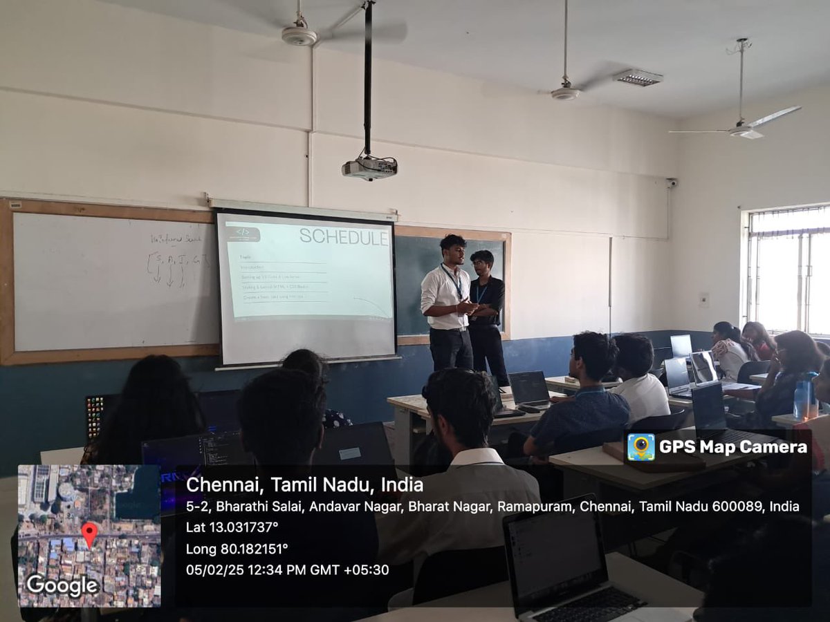 dscsrmrmp's tweet image. 🚀 What an incredible session at DSC today! 🎉 Big thanks to Ritesh &amp;amp; Badri for guiding us through building our own portfolio websites! 💻 

From mastering HTML, Tailwind CSS, &amp;amp; JavaScript to hands-on practice.
#WebDevelopment #PortfolioBuilding #DSC #TechCommunity #LearnToCode